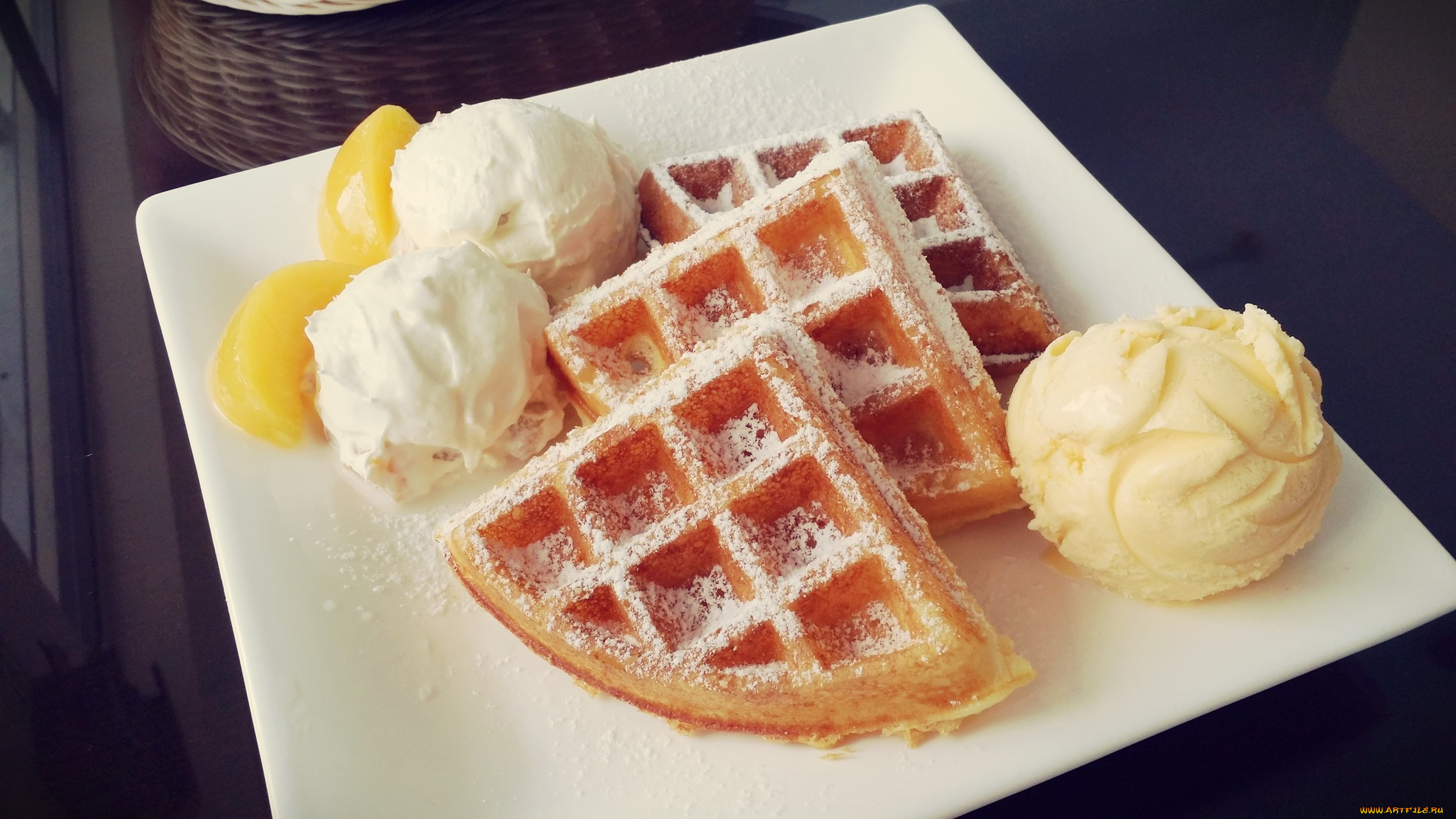 , ,  , , ice, cream, food, , waffle